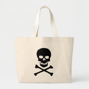 Knochen-Strandtasche des Schädels n Jumbo Stoffbeutel