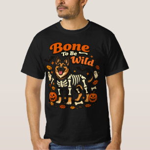 Knochen, um wild zu sein Lustiger Deutscher Schäfe T-Shirt