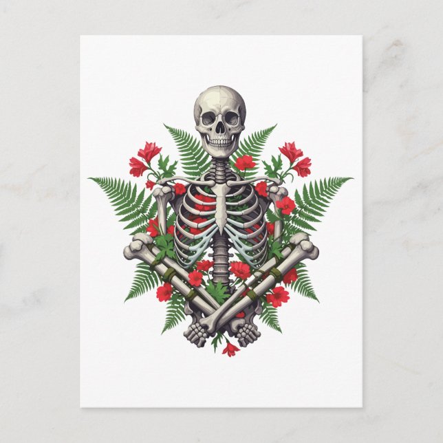 Knochen und Botanik Postkarte (Vorderseite)