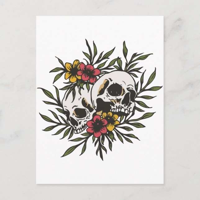 Knochen und Botanik Postkarte (Vorderseite)