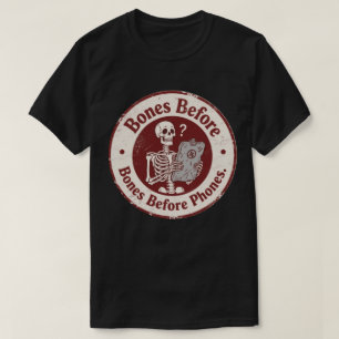 Knochen vor Handys Archäologie Humor T-Shirt
