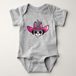 Knochen, Wild zu sein, Skeleton Cowboy Girl Bodysu Baby Strampler