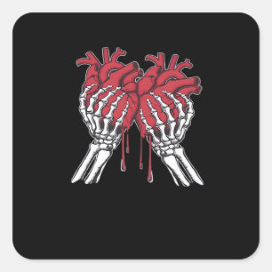 Knochen zu Ihrem Valentine - Valentinstag Funny s Quadratischer Aufkleber