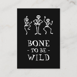 Knochen zu wilden Skelettkartons Halloween-Klassen Visitenkarte