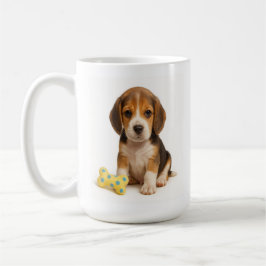 Knochen zum Wilden - Beagle Pup & Polka Dot Kaffeetasse