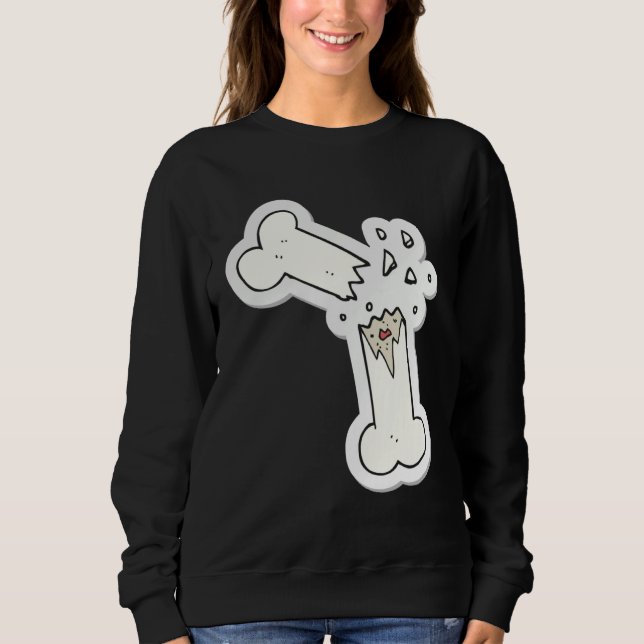 Knochenbruch Beinbruch Bruch Sweatshirt (Vorderseite)