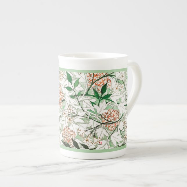 KNOCHENCHINA TASSE: WILLIAM MORRIS : JASMINE PROZELLANTASSE (Vorderseite Rechts)