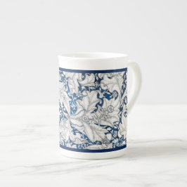 KNOCHENCHINA TASSE: WILLIAM MORRIS : WALLFLOWER PROZELLANTASSE