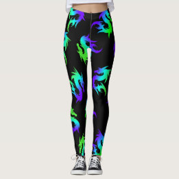 KNOCHENFARBENER PATTER FÜR BLAUE DRAGON LEGGINGS