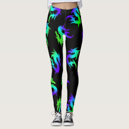 KNOCHENFARBENER PATTER FÜR BLAUE DRAGON LEGGINGS