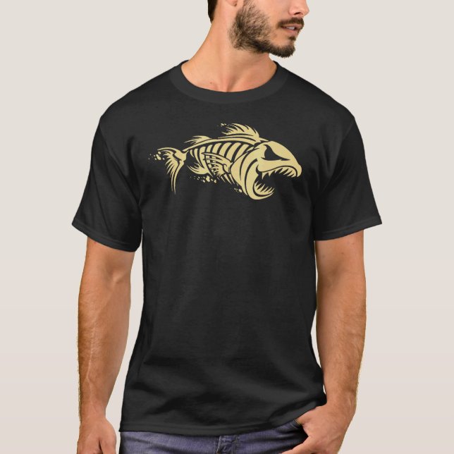 Knochenfischskelett T-Shirt (Vorderseite)