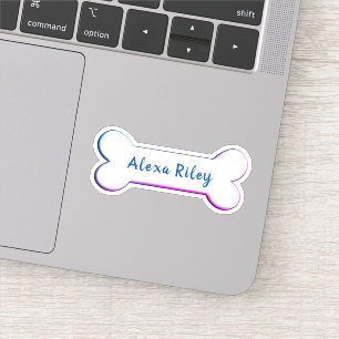 Knochenform des Regenbogenhundes Aufkleber