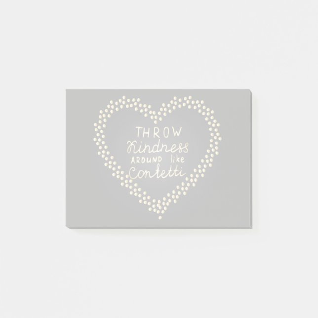 Knochenfreude wie Confetti Post-it Klebezettel (Vorderseite)