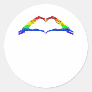 Knochenhandschuhe Runder Aufkleber