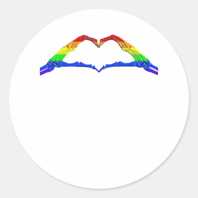 Knochenhandschuhe Runder Aufkleber (Vorderseite)