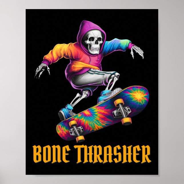 Knochenhäscher-Skelett-Halloween-Kostüm  Poster (Vorne)