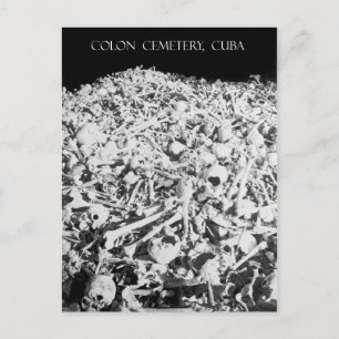 Knochenhaufen im Friedhof von Colon, Kuba Postkarte