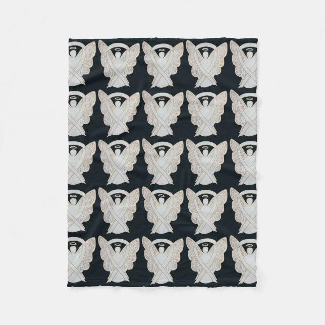 Knochenkrebs Bewusstsein Band Fleece Chemo Blanket (Vorderseite)