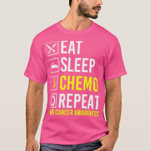 Knochenkrebs Bewusstsein essen Schlaf Chemo Wieder T-Shirt