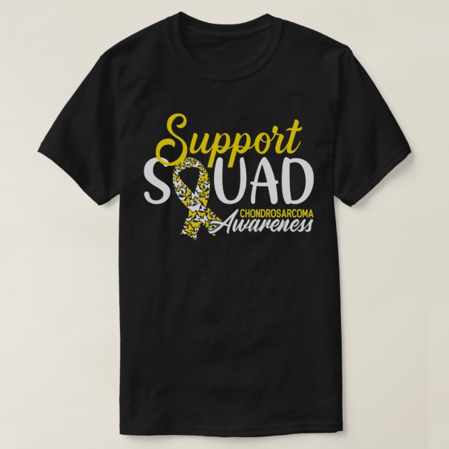 Knochenkrebs-Bewusstsein I unterstützen Squad I Ch T-Shirt (Design vorne)