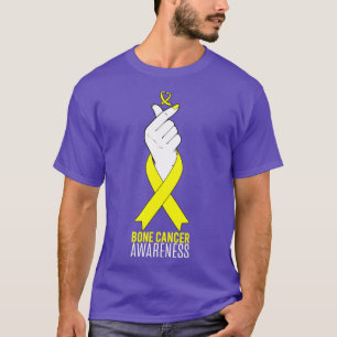 Knochenkrebs-Bewusstsein Kpop Finger Herz Geschenk T-Shirt
