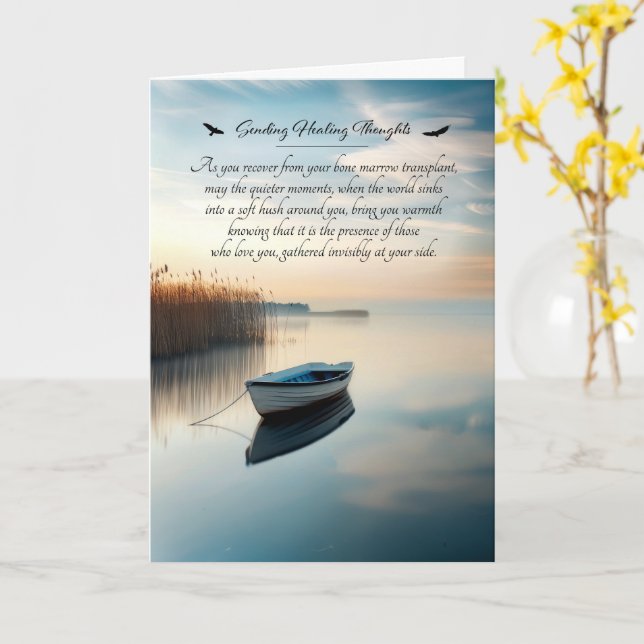 Knochenmarktransplantation Boot auf einem See Gute Karte (Gelbe Blume)