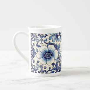 Knochenporzellan-Tasse mit Fliesendesign Prozellantasse