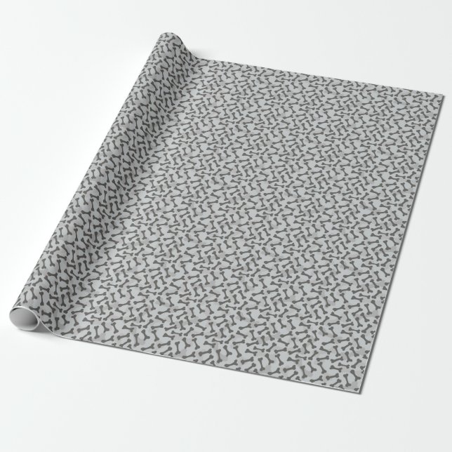 Knochenstruktur Muster Graustufen Geschenkpapier (Ungerollt)