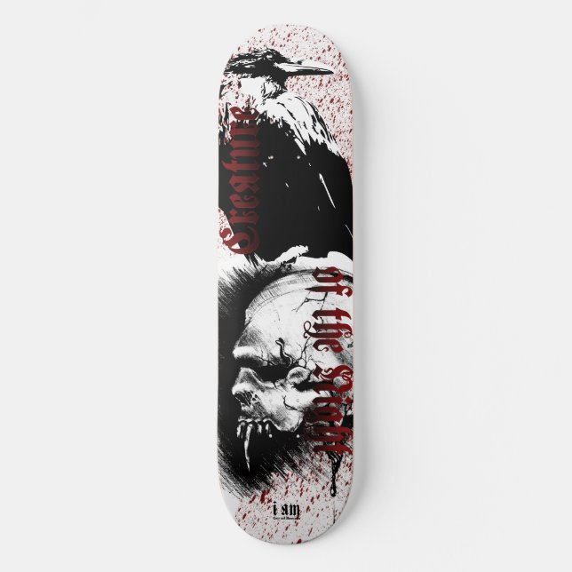 Knochentreks™-Kreatur der Nacht Skateboard (Vorderseite)