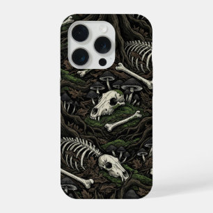 Knochenwald Boden – Dunkler gothischer Totenkopf & iPhone 15 Pro Hülle