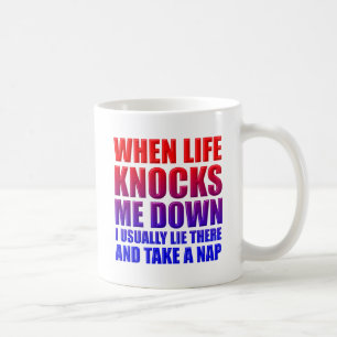 Knock Down Nickerchen Funny Mug Kaffeetasse