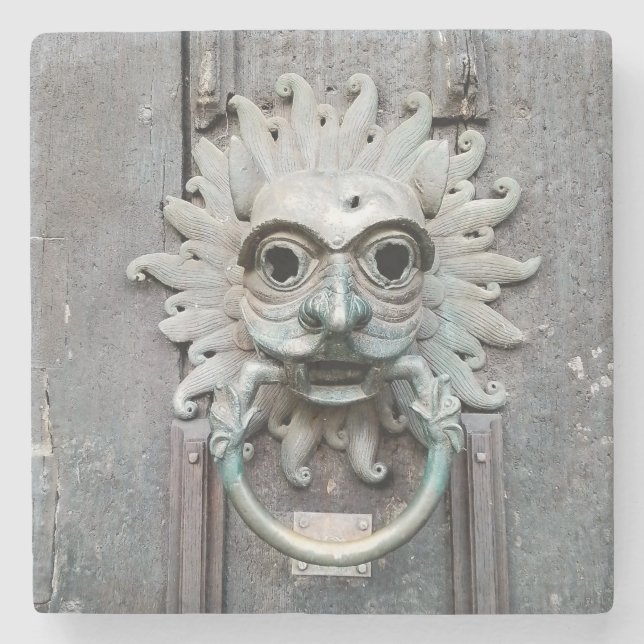 Knock-Klopfen Steinuntersetzer (Vorderseite)