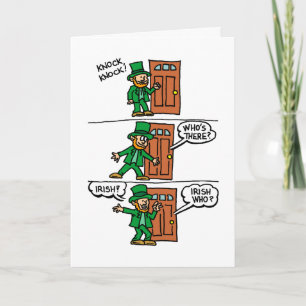 Knock Knock Happy St Patrick's Day Card Karte