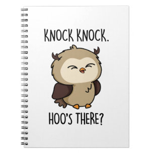 Knock Knock Hoos Es Funny Owl Puff Notizblock