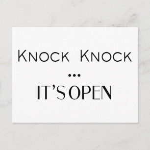 Knock Knock It Open Postkarte