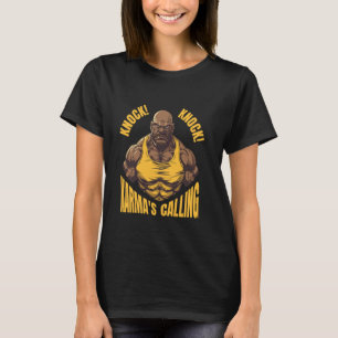 Knock Knock! Karmas Ruf - Muskelmänndesign T-Shirt