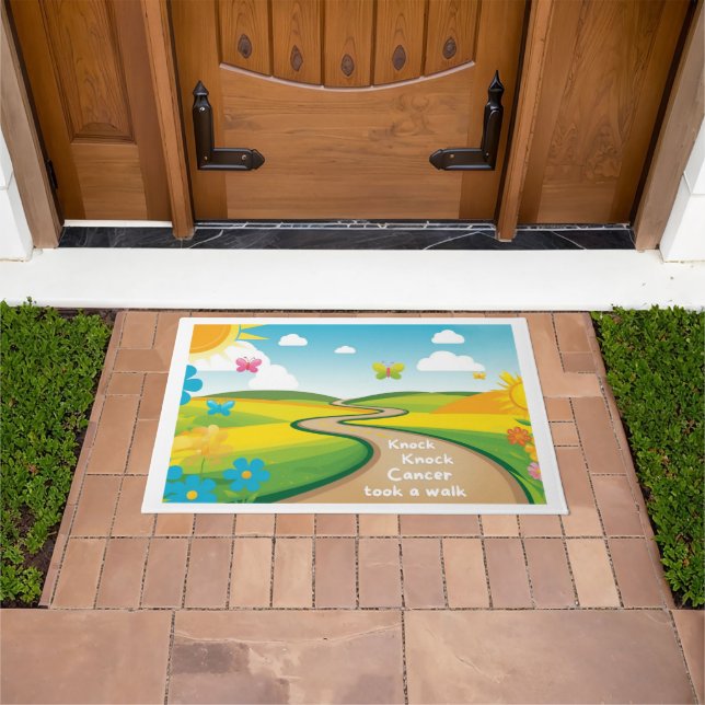 "Knock, Knock", Künstlerische Doormat Fußmatte (Außenbereich)