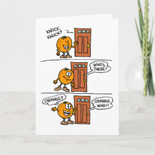Knock Knock Orange Sie Glad ich erinnern Karte
