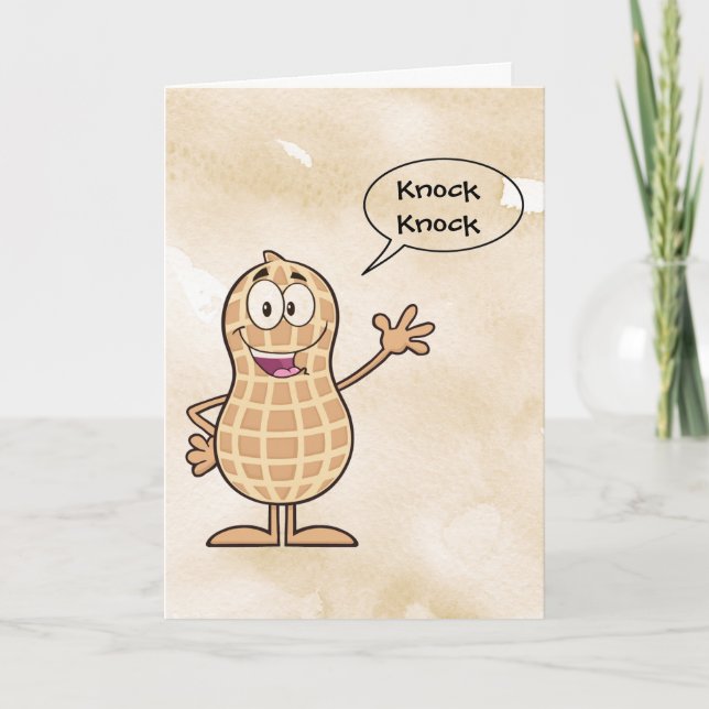 Knock Knock Wer ist da? Grußkarte Karte (Vorderseite)