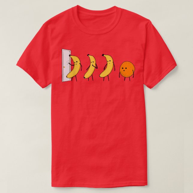 Knock Knock Whos es Banana, die Orange gibt T-Shirt (Design vorne)