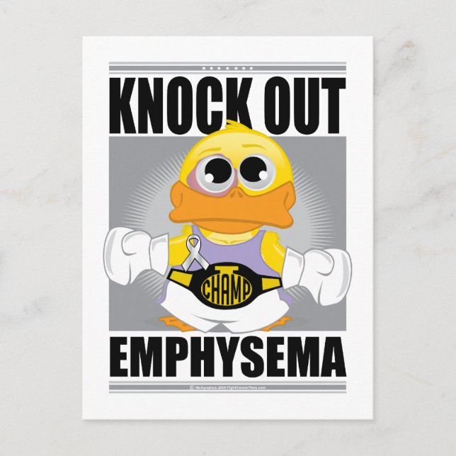 Knock Out Emphysema Postkarte (Vorderseite)