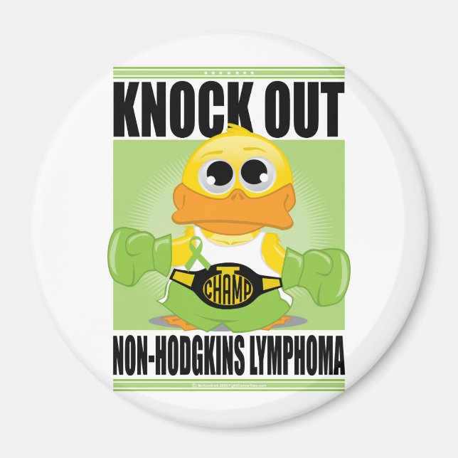 Knock Out Non-Hodgkins-Lymphom Magnet (Vorne)