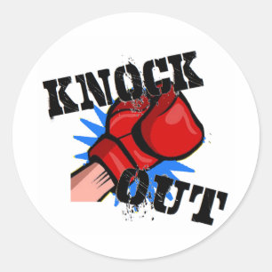 Knock Out Runder Aufkleber