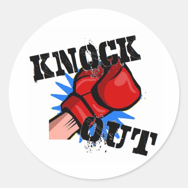 Knock Out Runder Aufkleber (Vorderseite)