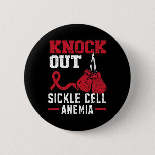 Knock-out-Sichelzellanämie Blutkrankheit Sichel Button