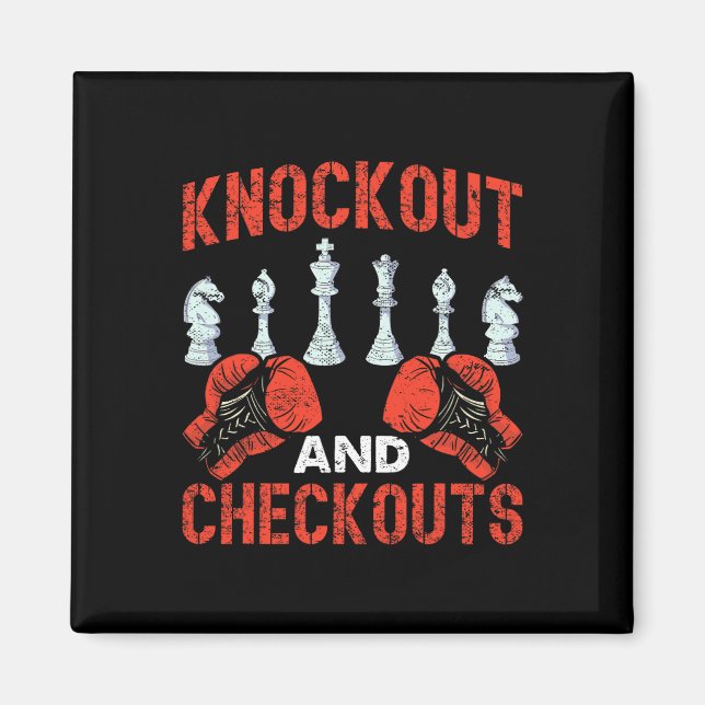 Knock-out- und Checkout-Schachboxen Magnet (Vorne)