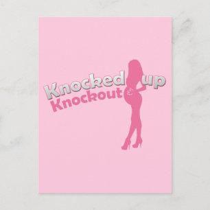 Knockout Baby Shower Mama-to-be Einladungspostkarte