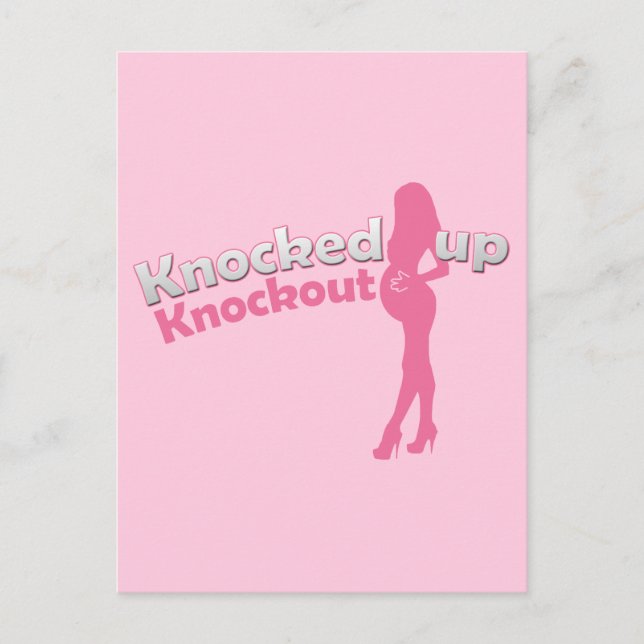 Knockout Baby Shower Mama-to-be Einladungspostkarte (Vorderseite)