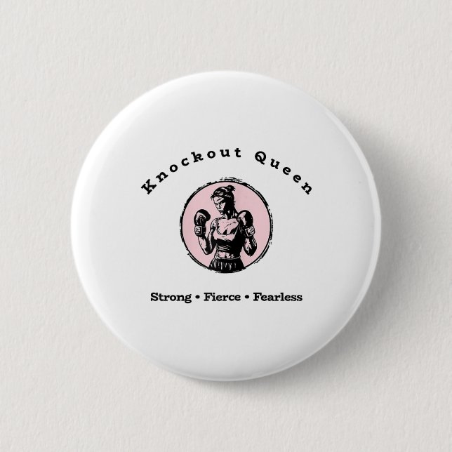 Knockout Queen Button (Vorderseite)