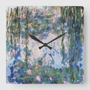 Knolic Lilies Water Lilies Kunstfreude Quadratische Wanduhr